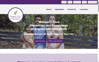 Women's Care of Shawnee website