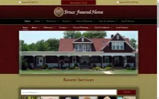 Bruce Funeral Home website