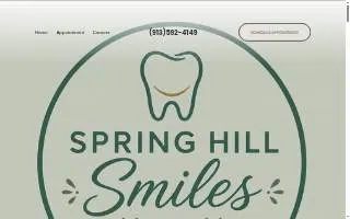Spring Hill Smiles Dental website