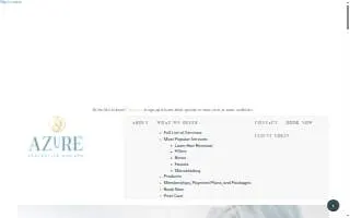 Azure Aesthetics website