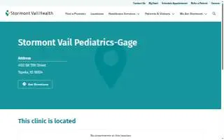 Cotton O'Neil Pediatrics Gage website