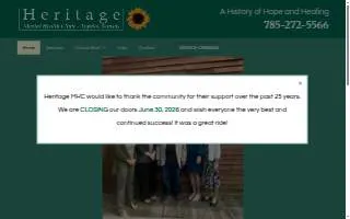 Heritage Mental Health Clinic website