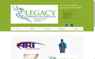 Legacy Chiropractic & Wellness website
