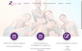 Radiant Dance Studio website