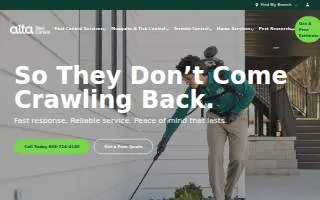 Altá Pest Control website