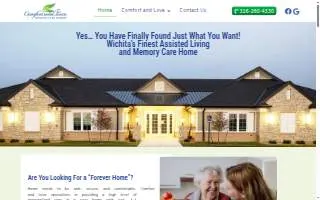 Comfort and Love Senior Care Homes website