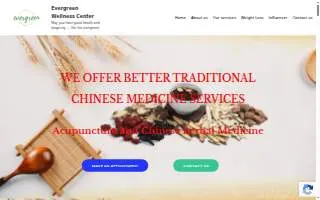 Evergreen Wellness website