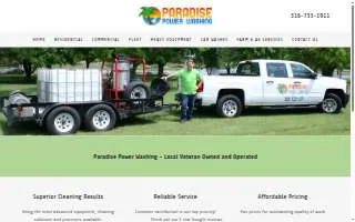 Paradise Power Washing of Wichita website