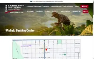 Community National Bank & Trust of Winfield website