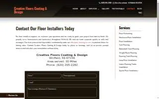 Creative Floors Coating & Design website