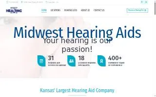 Midwest Hearing Aids of Winfield website