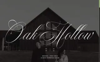 Oak Hollow Wedding Venue website