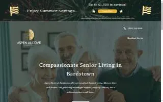 Aspen Alcove Bardstown website