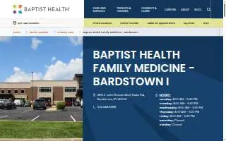 Baptist Health Family Medicine - Bardstown website