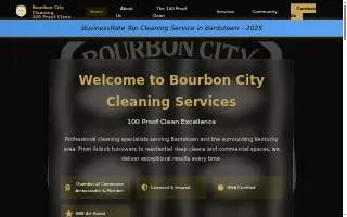 Bourbon City Cleaning Services website