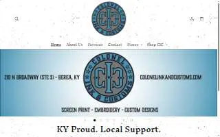 Colonel Ink & Customs website