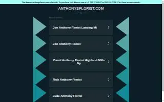 Anthony's Florist and Gifts of Bowling Green website