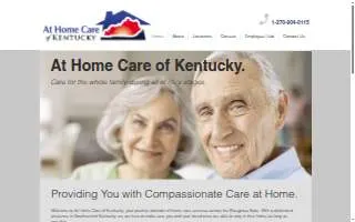At Home Care of Kentucky website