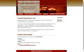 B and B Inspections, LLC website