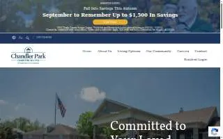 Chandler Park Assisted Living website