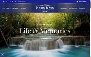 Hardy & Son Funeral Homes website