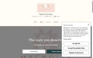 Magnolia Psychiatry website