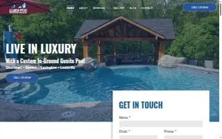 Aladdin Pools website