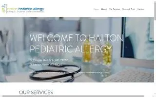 Halton Pediatric Allergy website