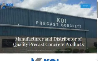 KOI Precast Concrete Inc website