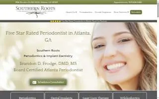 Southern Roots Periodontics of Burlington website