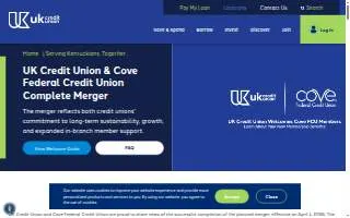 Cove Federal Credit Union website