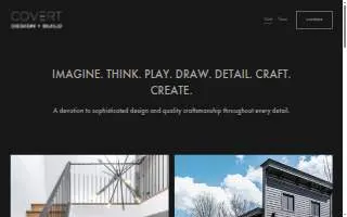 COVERT design + build website