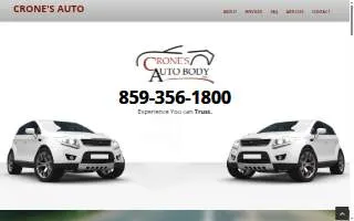 Crone's Auto Body website