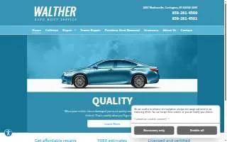 Walther Auto Body website