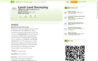 Lynch Land Surveying Inc website