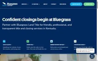 Bluegrass Land Title, LLC website