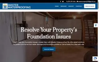 Master Waterproofing of Elizabethtown website