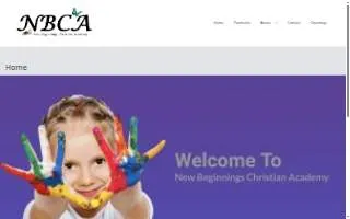 New Beginnings Christian Academy website