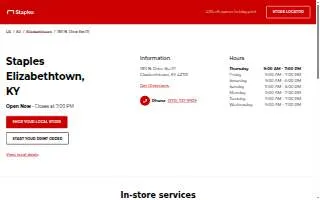 Staples website