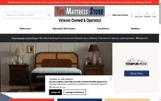 The Mattress Store website