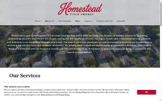 Homestead Title Agency website