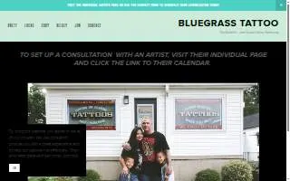 Bluegrass Tattoo website