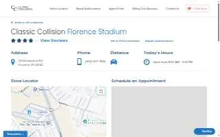 Classic Collision of Florence website
