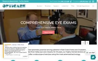 Opticare Vision Center website