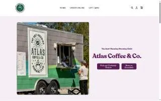Atlas Coffee and Co website