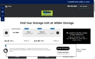 Wilder Storage website