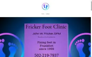 Fricker Foot Clinic website