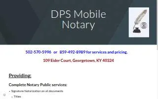 DPS Mobile Notary website