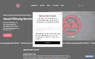 KK Auto Detailing website