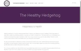 The Healthy Hedgehog website